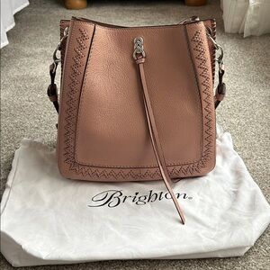 Brighton Georgia Convertible Hobo Bag in Pink Sand